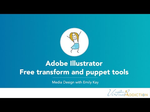 Adobe Illustrator | Using the free transform and  puppet warp tools