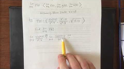 Limit of a vector function