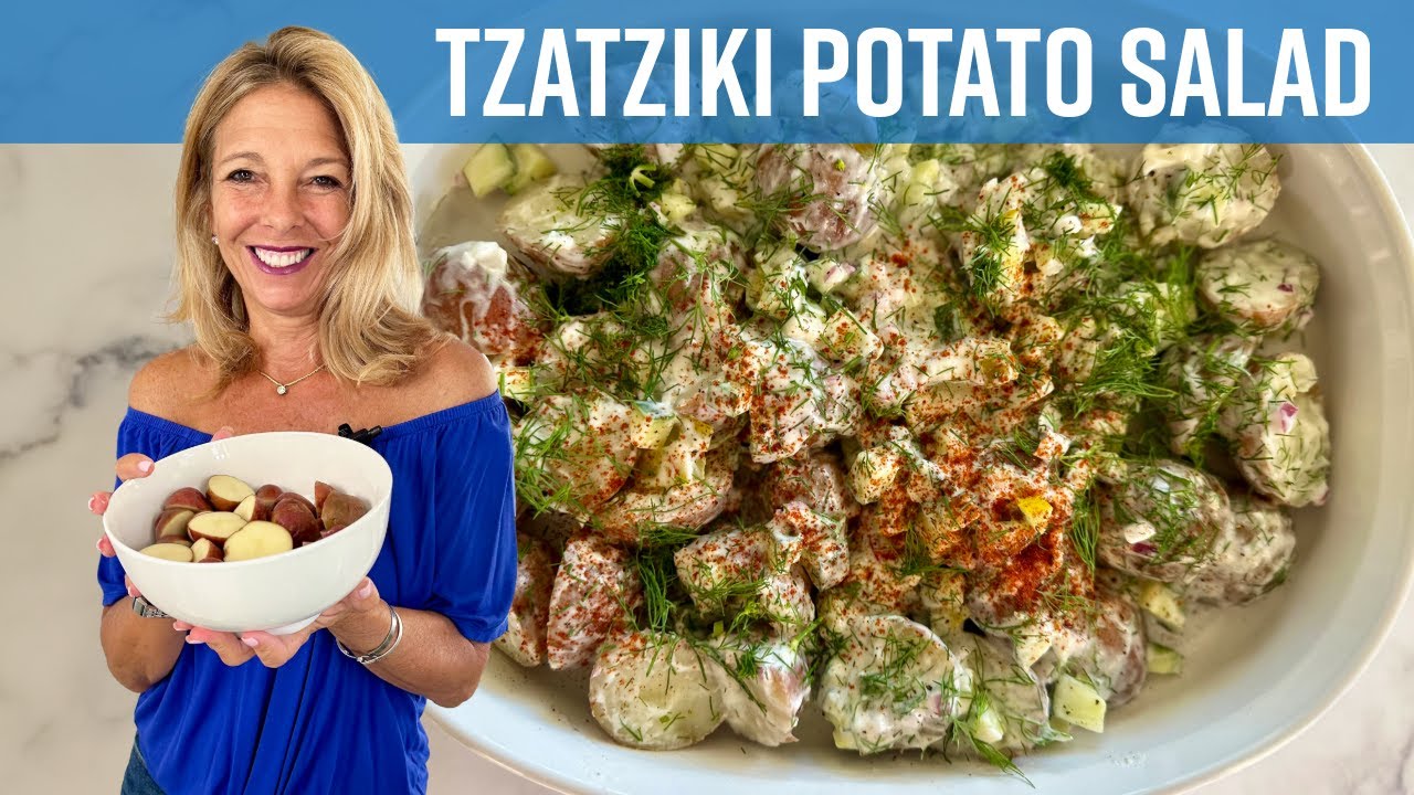 Easy Tzatziki Potato Salad Recipe  | Kathy's Vegan Kitchen