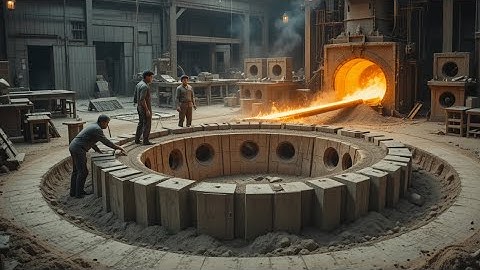 Making a Giant Gear Inside an Underground Clay Pit – Traditional Sand Casting Process