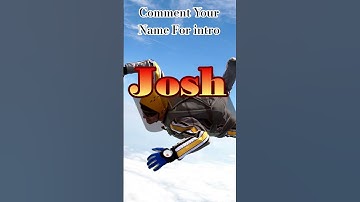 Josh | "I’ll Turn Your Name Into an EPIC Intro! Drop It Below ⬇️ #gaming #intro #pubgmobile #aniz67