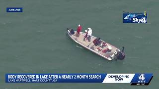 Body recovered in Lake Hartwell after nearly 2 months of searching
