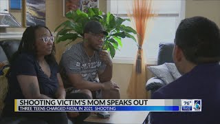 Shooting victim's mom speaks out after three teens charged in fatal 2021 shooting