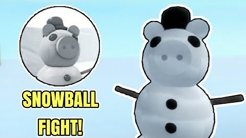 How to get the "SNOWBALL FIGHT" BADGE in THE PIGGY BATTLE | ROBLOX