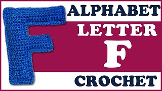 CROCHET LETTER "F" tutorial with pattern - the alphabet letter F - How to crochet a letter F ?