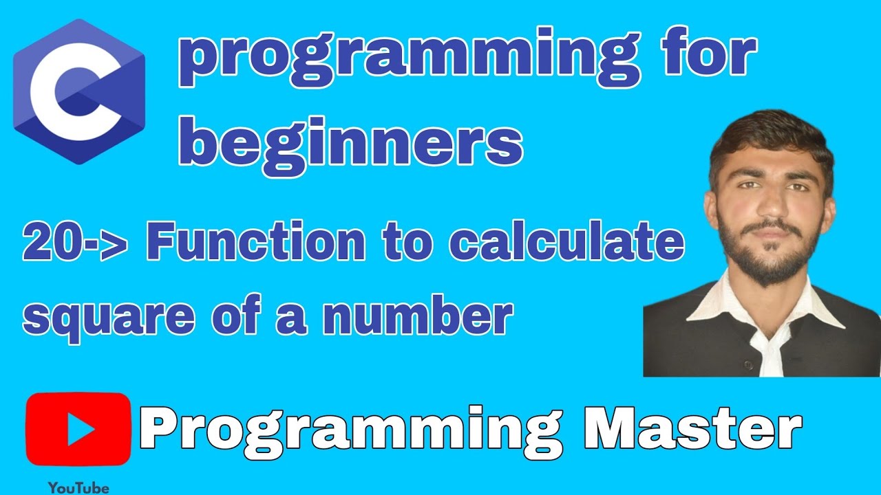 function to calculate square of a number in c programming #cprogramming ...