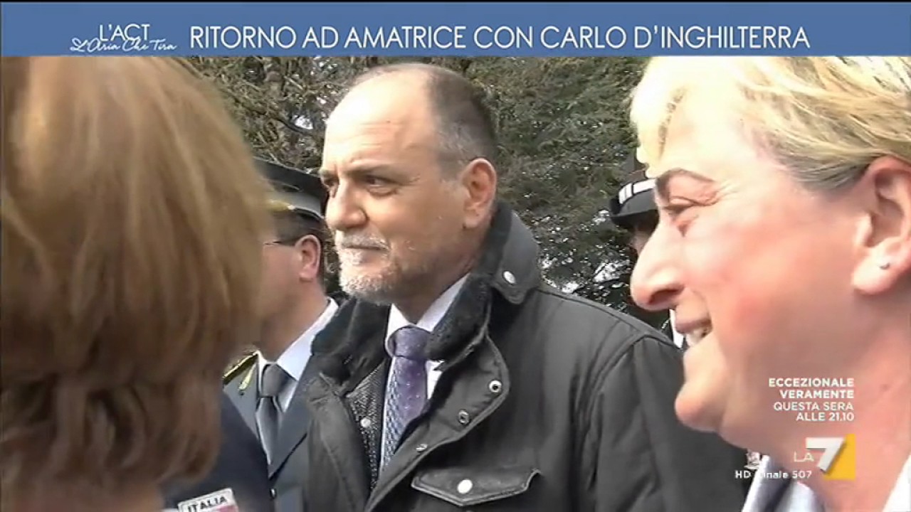 Ritorno ad Amatrice con Carlo d'Inghilterra