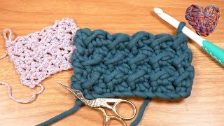 Häkeln Even Moss Stich Anleitung Kettmaschen & Halbe Stäbchen Muster Idee