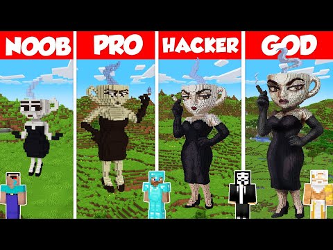 Espressona Signora Build Battle Challenge Noob Vs Pro Vs Hacker Vs God Minecraft Animation