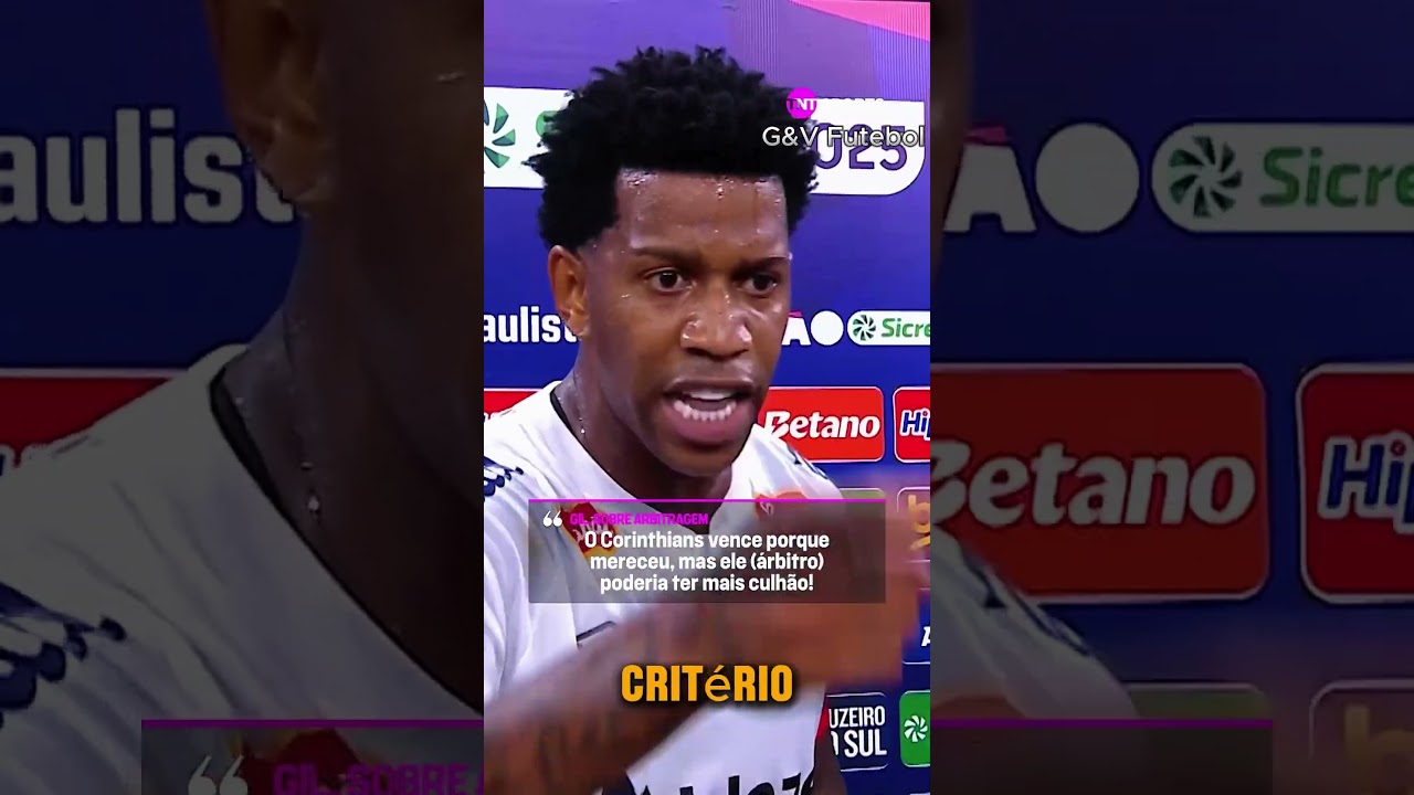 GIL IRRITADO COM A ARBITRAGEM DO JOGO 
