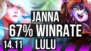 JANNA & Caitlyn vs LULU & Twitch (SUP) | 1/0/8, 67% winrate | EUW Master | 14.11