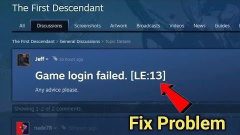 Fix Login Error In The First Descendant | How To Fix 