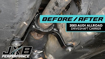 C5 Audi Driveshaft Flex Before/After Installing JXB Performance Driveshaft Carrier