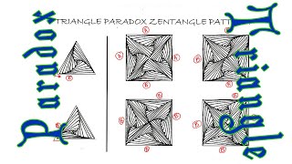 How to Draw paradox Triangle zentangle patterns designs (doodling) / Zentangle for Beginner