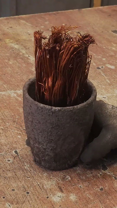 Copper Recycling: A Broken Motor Becomes Useful Metal Nuggets #shorts