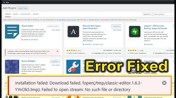 Fix WordPress Plugins & Themes Not Installing