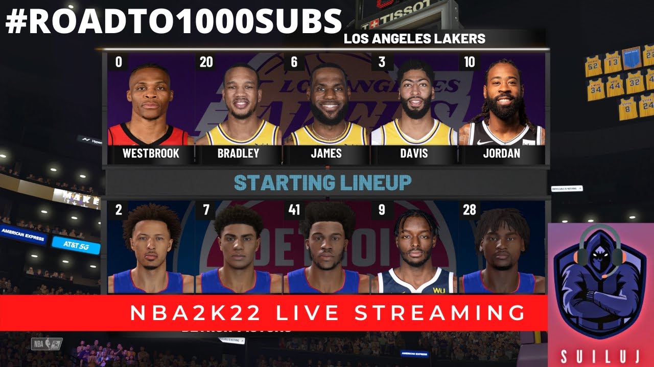 NBA2K22 GAMEPLAY LA LAKERS vs DETROIT PISTONS LIVE STREAMING NBA2K22