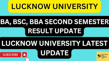 Lucknow University Second Semester Result Ba, Bsc, BBA || Lucknow university result update 2023