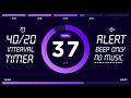 40/20 Interval Timer | 5 Exercises × 5 Sets = 25 Rounds | HIIT Workout Spinning Circuit Training