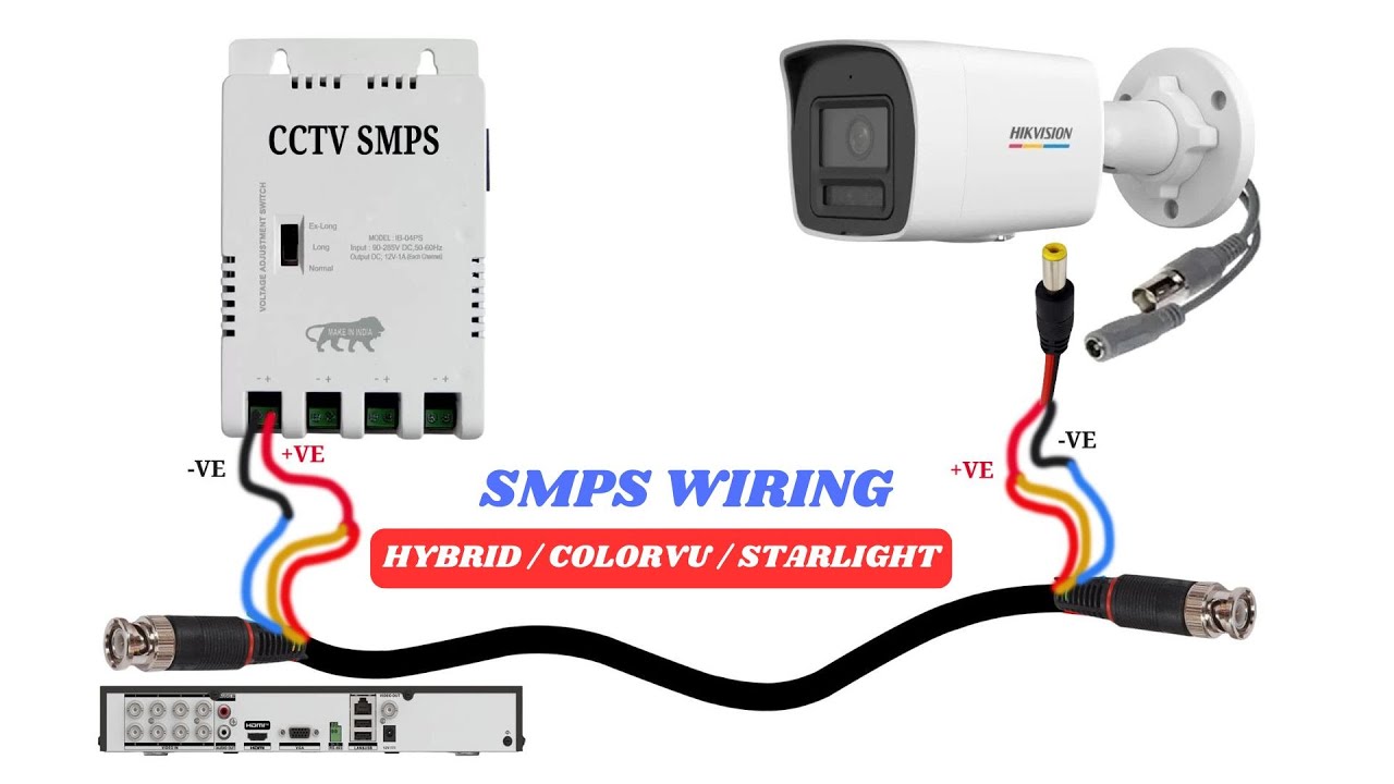 How to Connect SMPS to HD Analog Cameras with White Light LED ...