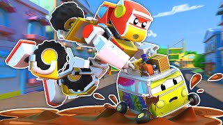 MUD emergency! The cars are stuck! Help, Rescue Team!🚨 | Emergency | Robot Car Cartoons | Robofuse