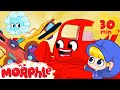 Bulldozer Morphle & Atmo - Mila and Morphle | +Vehicles & Animals | Cartoons for Kids | Morphle TV