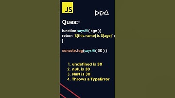 #js Interview Question