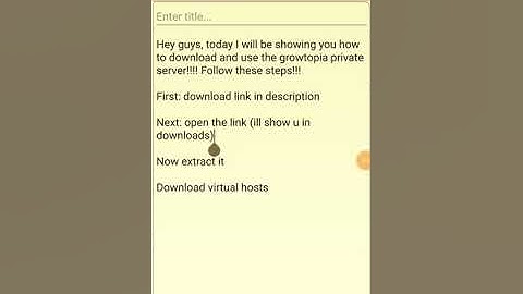 GROWTOPIA PRIVATE SERVER ANDROID 9/29/18 DOWNLOAD!!!