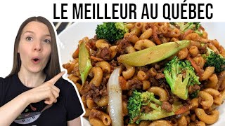 Macaroni Chinois Le Meilleur - Recette Québécoise Buffet - Hop Dans Le Wok