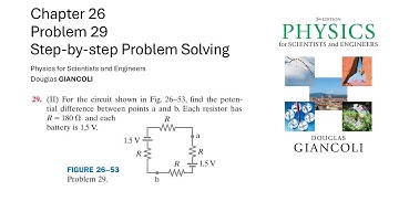 29. For the circuit shown in Fig. 26-53, find the potential difference between points a and b.
