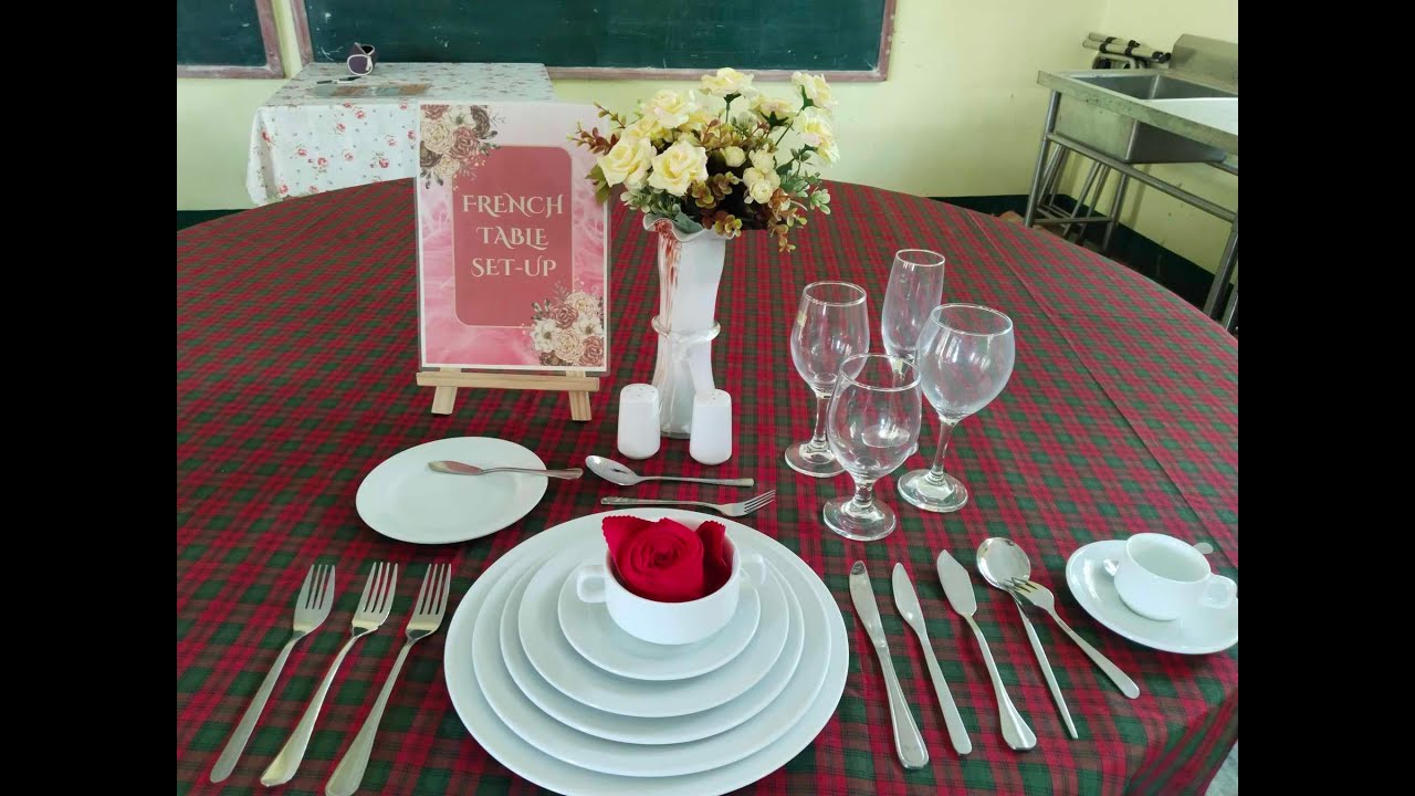 French Table SetUp (Learning and Practicing Table setup) learning 