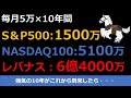【S&P500/NASDAQ100/レバナス】投資を続けていくならどれが良いのか？を過去最高の10年と過去最低の10年でシミュレーションしてみた