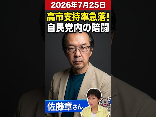 縦】佐藤章氏と斬る！高市支持率急落の真相と副首都法案成立の闇。吉村