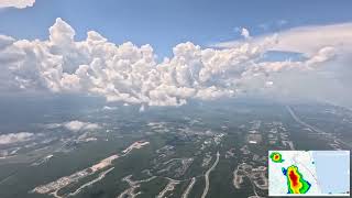 St Augustine to Pensacola w/ Summer Storms - Wonderful Scenery and Relaxing Airplane Sounds - ASMR