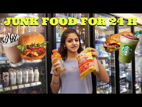 EATING JUNK FOOD FOR 24 HOURS CHALLENGE