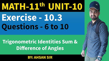 Class 11 math chapter 10 exercise 10.3 Q6, Q7, Q8, Q9, Q10 - 10.3 class 11 - ex 10.3 class 11