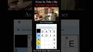 Let's Solve the NYT Thursday Mini Crossword! Come in, Take a Sip, & Wine Down!🍷 #shorts