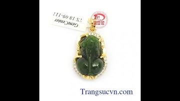 Mặt Tỳ Hưu Cẩm Thạch Tài Lộc,  mặt dây tỳ hưu may mắn, TSVN020992