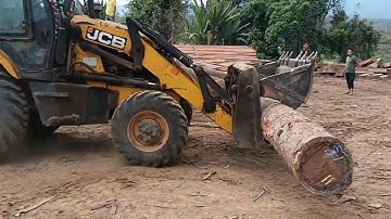 Heavy Log Loading by JCB|Heavy Truck|JCB work