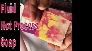 How I made fluid hot process soap- Flower Blossom
