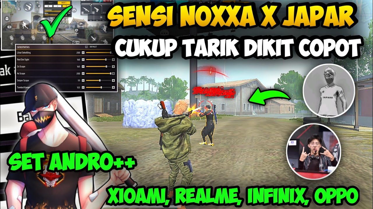 KOMBINASI SENSI 2025 ( NOXXA X JAPAR TERBARU ) 100% AUTO HEADSHOT + SET ANDRO 😱🔥