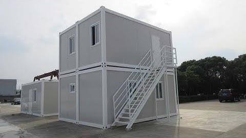 How to install 2-floor container house building