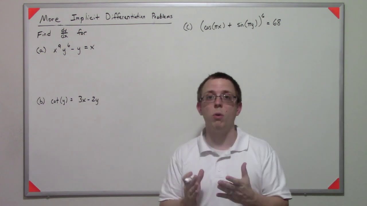 02 05 04 more implicit differentiation problems youtube