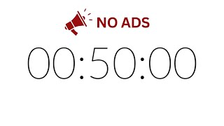 50 Minute Timer Alarm | No ADS | Silence No Music | Soft Alarm | Silent Study
