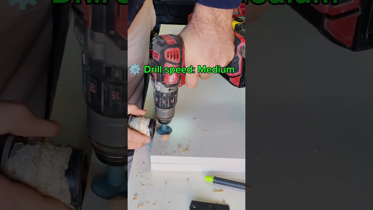 How to drill a perfect hinge hole for kitchen cabinet doors.