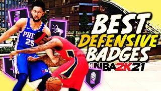 5 BEST DEFENSIVE Badges To LOCKDOWN in NBA 2K21 | NBA 2K21 Best Defensive Badges