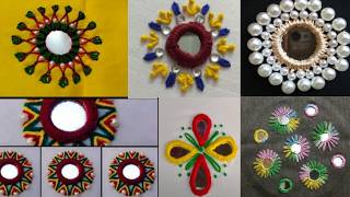 Elegant Mirror work embroidery design ideas/mirror work design/Hand embroidery mirror work design