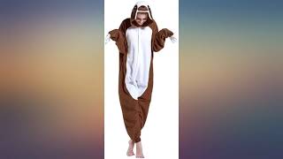 DOITNOW Sloth Pajamas Unisex Adult Jumpsuit Animal Cosplay Costumes review