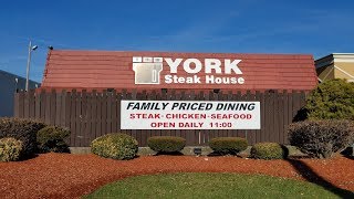 Once upon a time there were around 200 locations, i worked when was 17
and now at age 54 visit the very last operating york steak house. bit
of n...