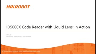 Machine Vision/ID5000X Code Reader with Liquid Lens In Action/MV Tech